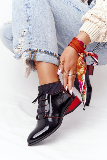 Odiniai batai Maciejka 04744-16 Juoda-raudona