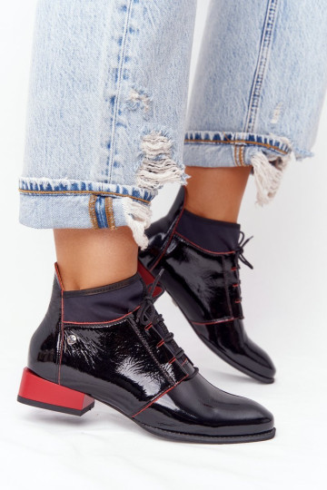 Odiniai batai Maciejka 04744-16 Juoda-raudona 2
