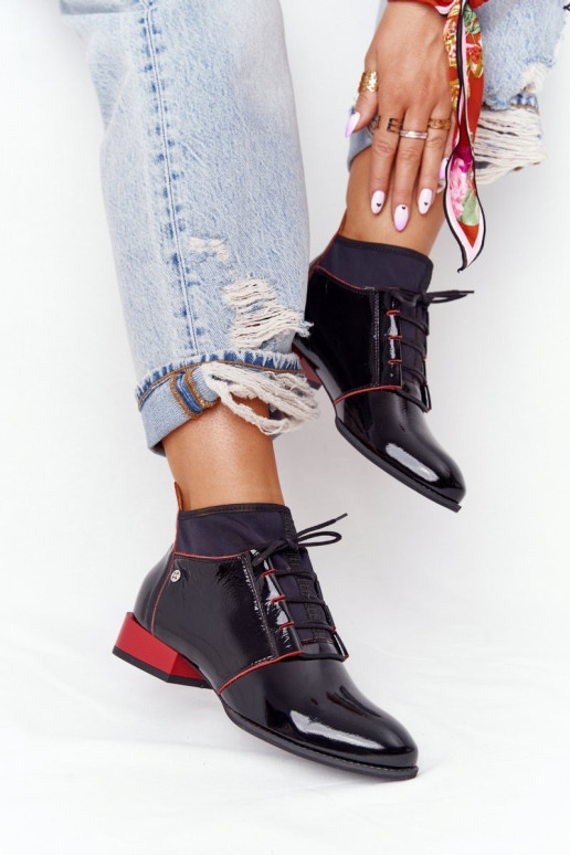 Odiniai batai Maciejka 04744-16 Juoda-raudona