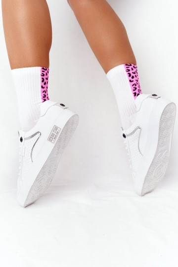 Moteriški odiniai sportbačiai BIG STAR HH274075 baltai sidabriniai 2