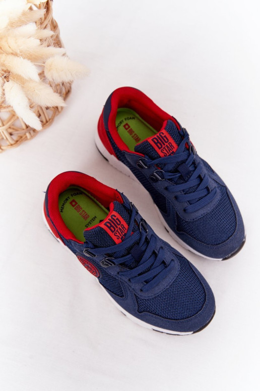 Vaikiški sportiniai bateliai Memory Foam Big Star HH374175 tamsiai mėlyni
