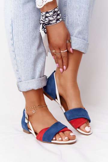 Odiniai sandalai Maciejka 04614-17 Navy-Red 2