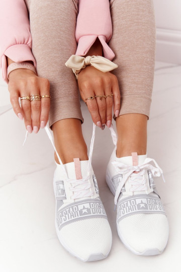 Moteriški sportbačiai Memory Foam Big Star HH274355 balti 2
