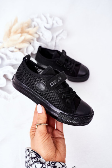 Vaikiški sportbačiai su tinkleliu BIG STAR HH374015 Juodi