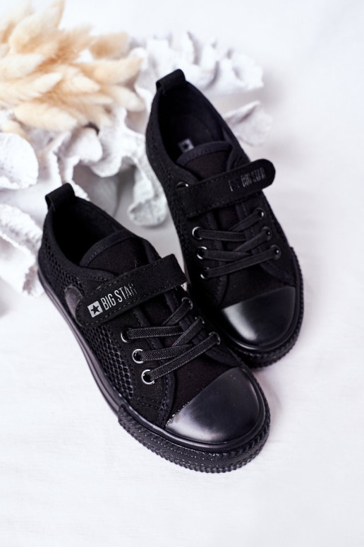 Vaikiški sportbačiai su tinkleliu BIG STAR HH374015 Juodi