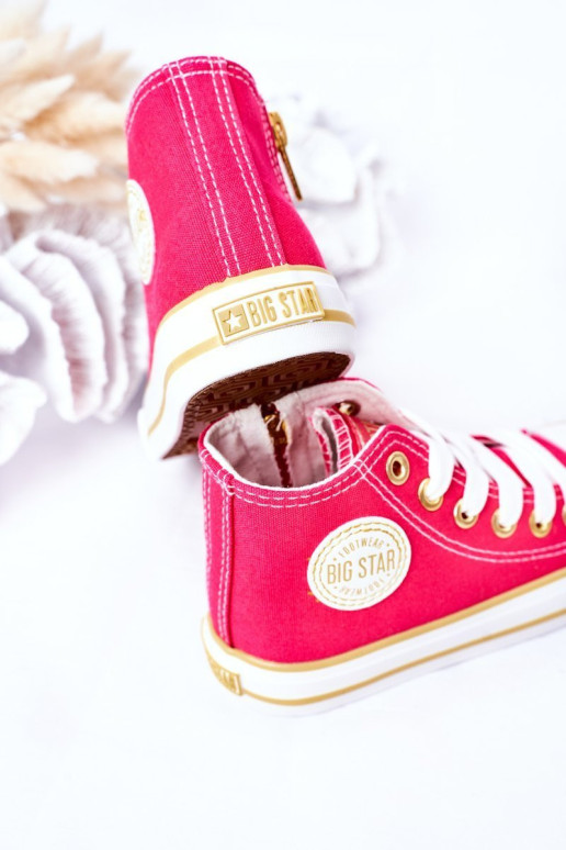 Vaikiški sportbačiai su užtrauktuku BIG STAR HH374137 Rožiniai