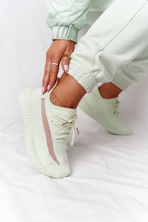 Moteriški sportiniai bateliai Šviesiai žalios spalvos Nuostabūs