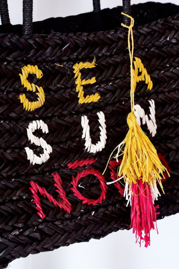 Pintas pirkėjo paplūdimio krepšys NOBO XK00410 juodas