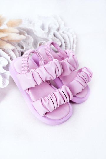 Vaikiški sandalai su raišteliu Violetinės spalvos