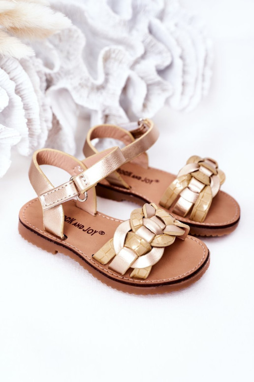 Vaikiški basutės su gyvatės raštu Gold Baxlee