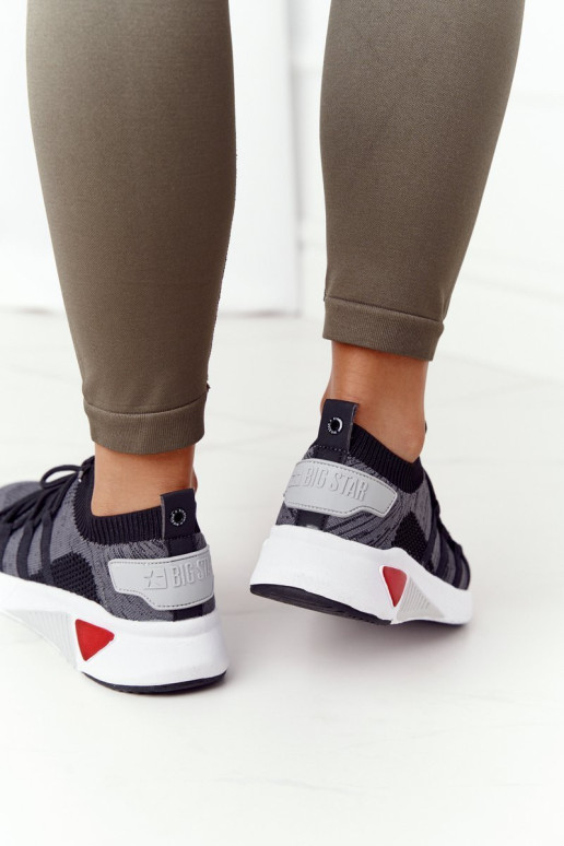 Moteriški sportbačiai su atminties putomis Big Star HH274532 tamsiai pilki