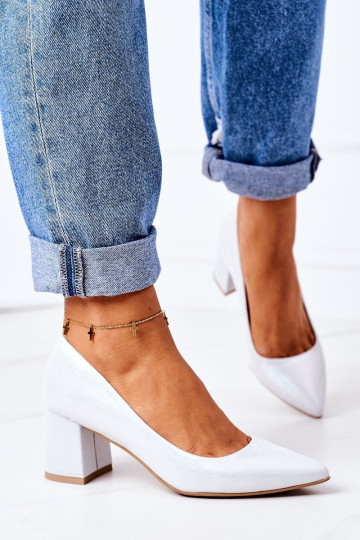 Satin Pumps Lewski Batai 2801 Sidabras