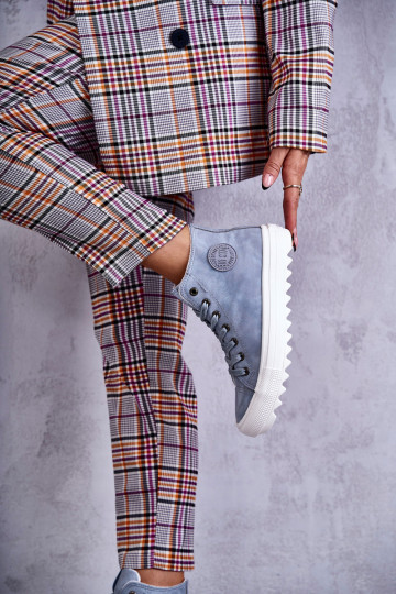 Moteriški odiniai šilti sportbačiai Big Star EE274115 Šviesiai mėlyni