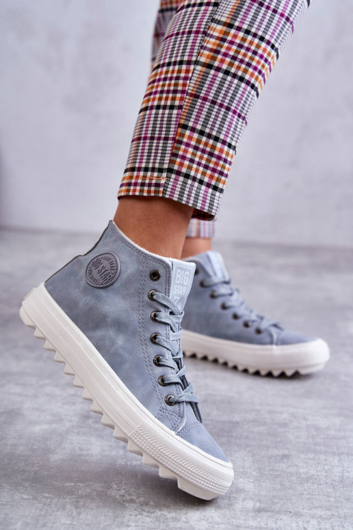 Moteriški odiniai šilti sportbačiai Big Star EE274115 Šviesiai mėlyni