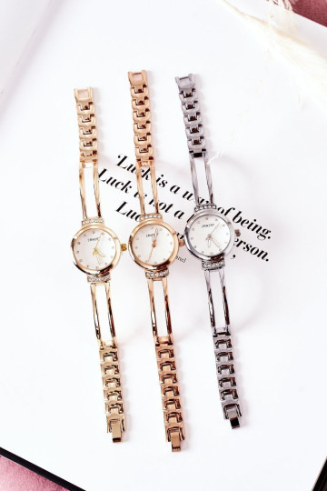 Mažas laikrodis ant apyrankės su kubiniu cirkoniu ERNEST sidabru 2