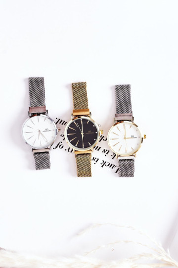 Laikrodis ant tinklinės apyrankės „Giorgio&Dario“ sidabrinės-auksinės spalvos 2