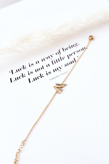 Grandininė apyrankė su kubiniu cirkonio auksu