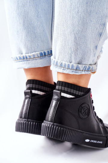 Moteriški sportbačiai Cross Jeans High Black II2R4021