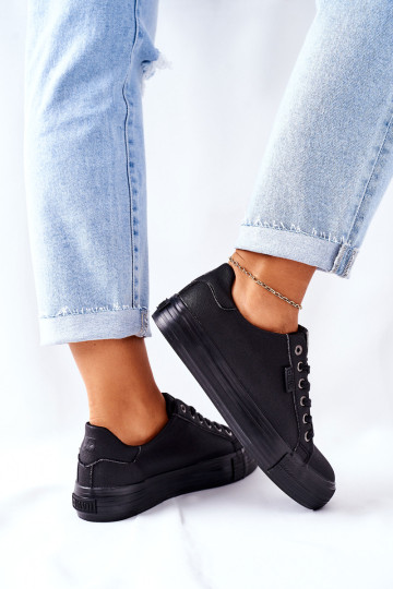 Moteriški sportbačiai ant platformos BIG STAR II274345 juodi