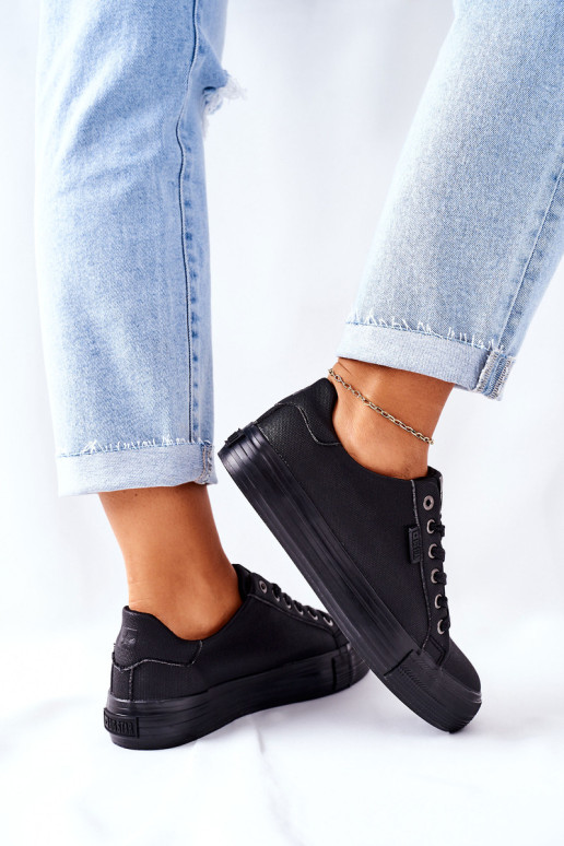 Moteriški sportbačiai ant platformos BIG STAR II274345 juodi