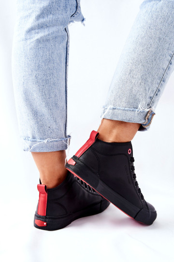 Moteriški aukšti sportbačiai Cross Jeans II2R4032C juodi