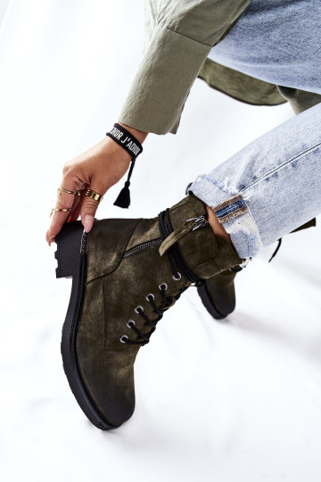 Aukšti batai Darbuotojai su slankikliais Green Maisa