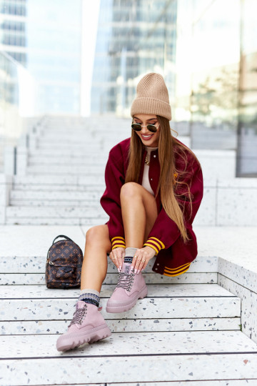 Odiniai „Trapper“ batai Big Star II274367 Rožiniai