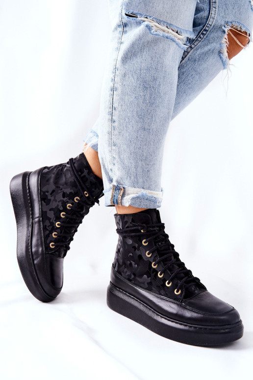 Sportiniai odiniai batai Lewski 3034 Black Moro