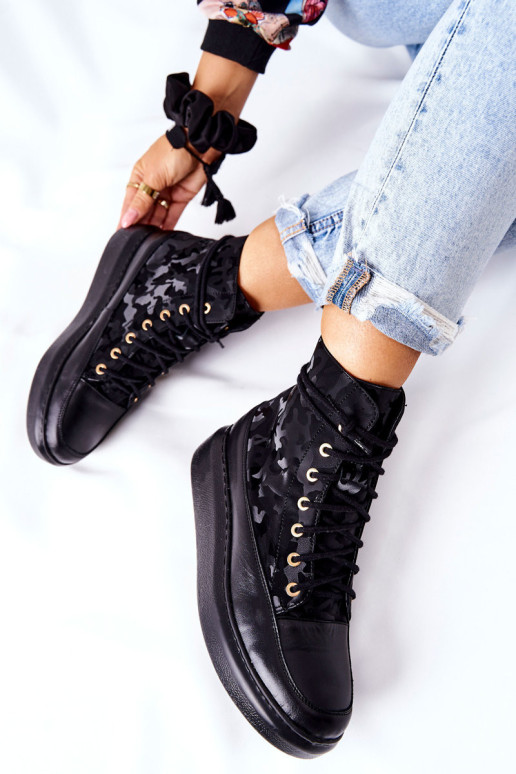 Sportiniai odiniai batai Lewski 3034 Black Moro