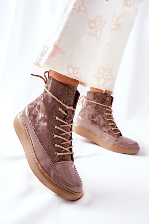 Sportiniai odiniai batai Lewski 3034 Beige Moro