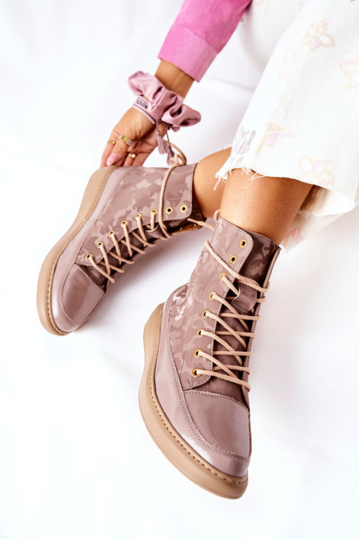 Sportiniai odiniai batai Lewski 3034 Beige Moro