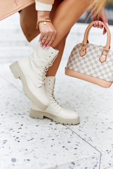 Moteriški plokščiapadžiai batai Workers Beige Rozelle 2