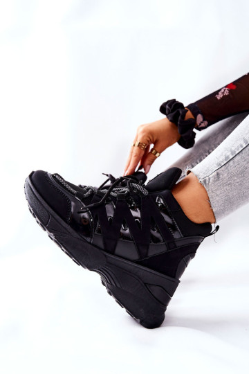 Sportiniai batai su aukštakulniais juodais Hesane 2