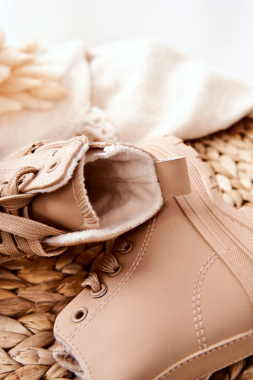 Vaikiški odiniai izoliuoti sportbačiai Beige Bomi 2