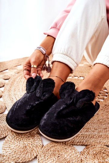 Kailinės šlepetės su ausimis Black Thorpe