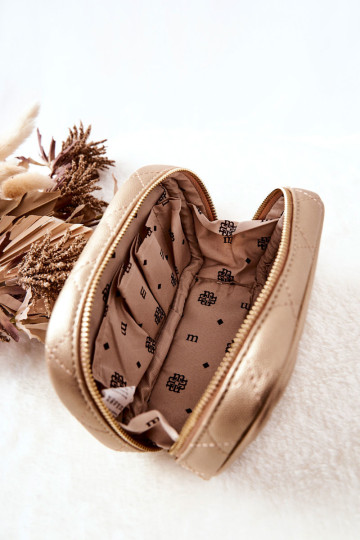 Mažas dygsniuotas kosmetikos krepšys Monnari CSM0050-023 Auksinis 2