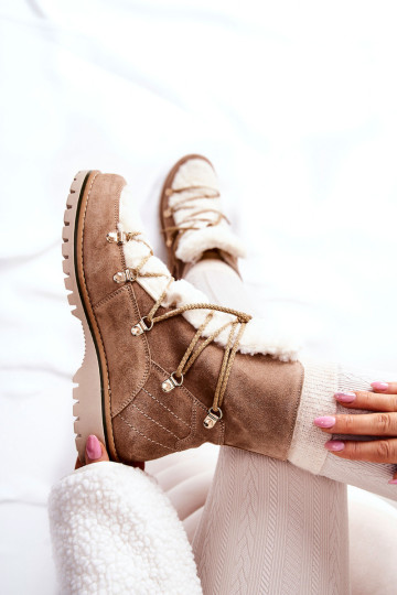 Izoliuoti Trapper Boots Beige Jiliana 2