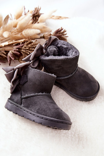 Vaikiški izoliuoti sniego batai su lanku Pilka Snowis