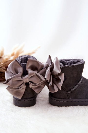 Vaikiški izoliuoti sniego batai su lanku Pilka Snowis 2