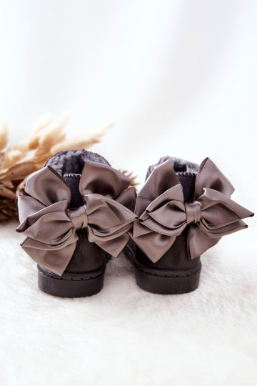 Vaikiški izoliuoti sniego batai su lanku Pilka Snowis