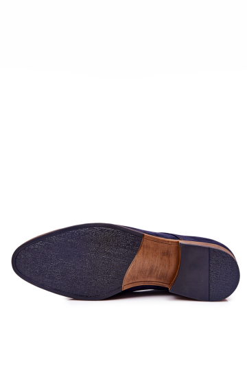 Elegantiški odiniai nubuko batai Bednarek 684 Navy 2