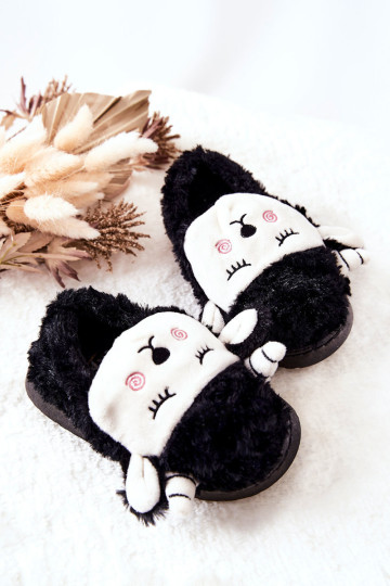 Vaikiškos ėriuko šlepetės Black Hollie