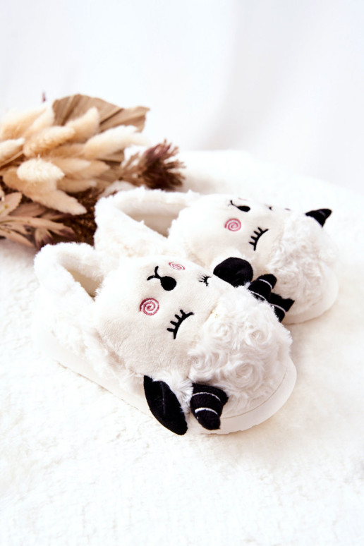 Vaikiškos ėriuko šlepetės White Hollie