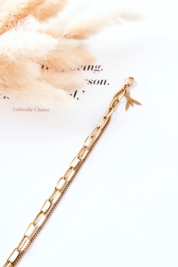 Dvigubos grandinės apyrankė auksinė Tristy