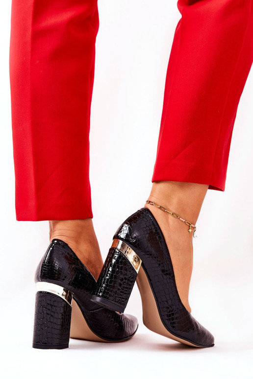 Odiniai aukštakulniai Lewski Snake 3117 Black