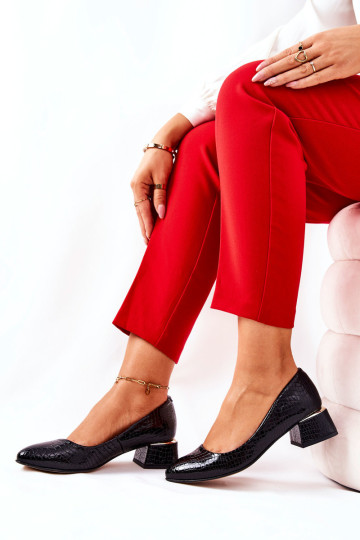 Patentiniai Snake aukštakulniai Lewski 3118 Black 2