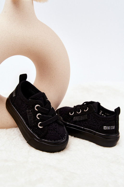Ažūriniai sportbačiai Big Star JJ374019 juodi
