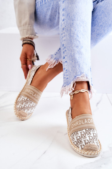 Klasikinės Espadrilės smėlio spalvos šiltas laikas