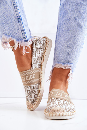 Klasikinės Espadrilės smėlio spalvos šiltas laikas 2