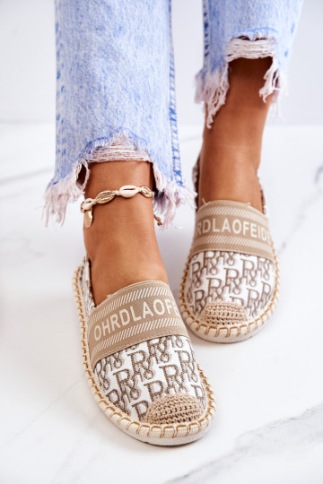 Klasikinės Espadrilės smėlio spalvos šiltas laikas